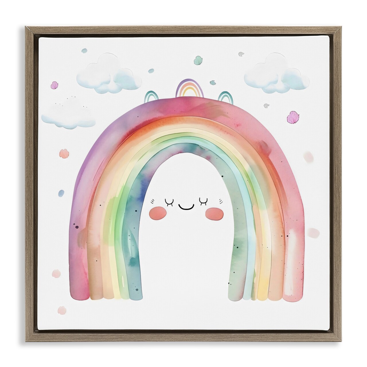 Stupell Industries Cute Smiling Rainbow Floating Frame, design by Creative Studio